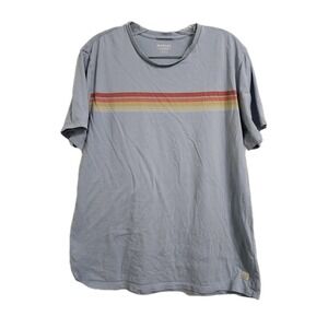 Marine Layer T-Shirt Mens Large Blue Sunset Stripe Crewneck Short Sleeve Tee